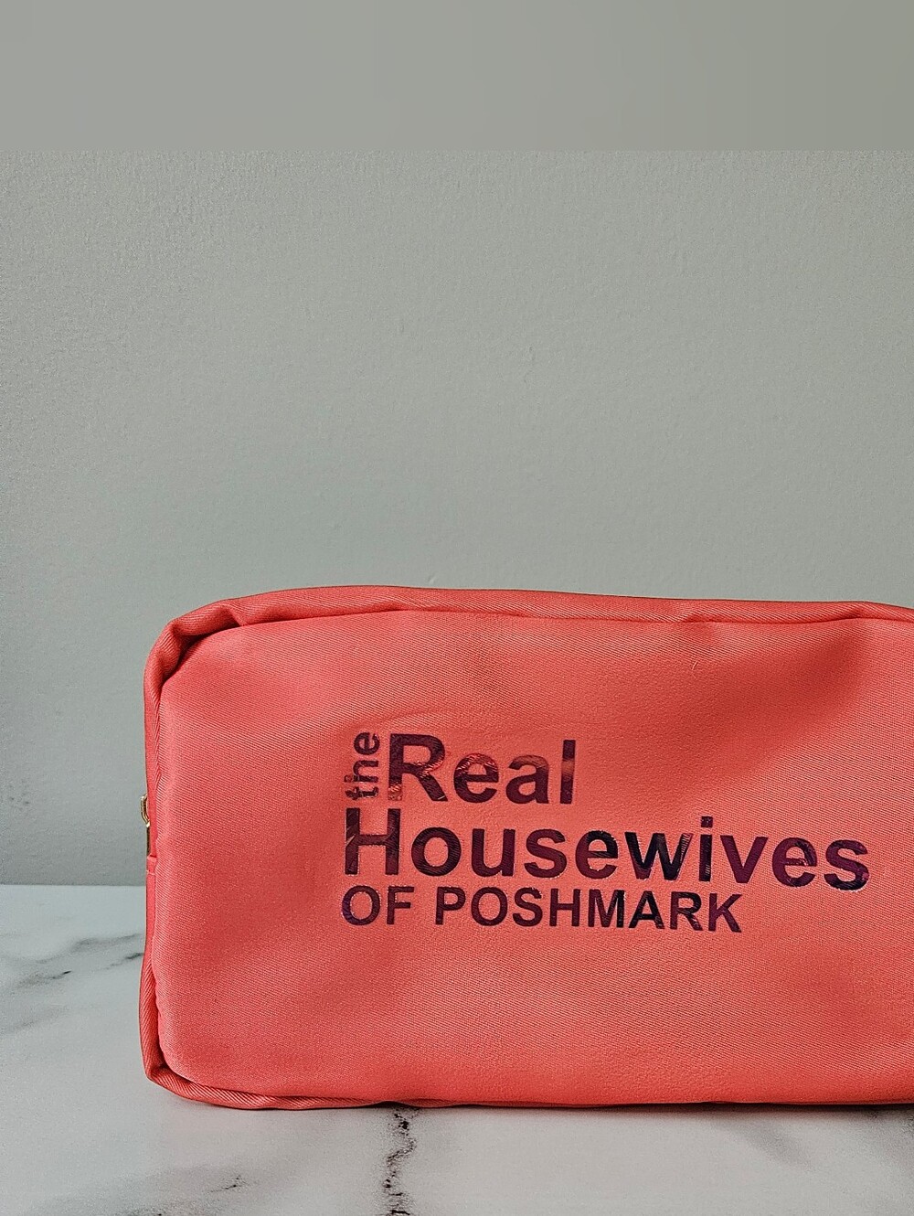 "The Real Housewives Of Poshmark" Nylon Cosmetic Pouch w/ HOLOGRAPHIC Font - Picture 9 of 13